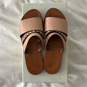 M. Gemi brown slide on sandals 35.5